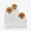 Cork Ball Lid Glass Jar