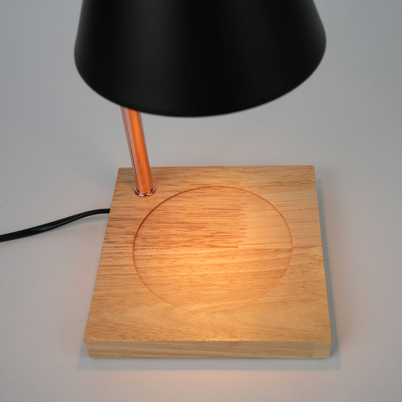 Aromatherapy Candle-Melting Lamp with Wooden Base