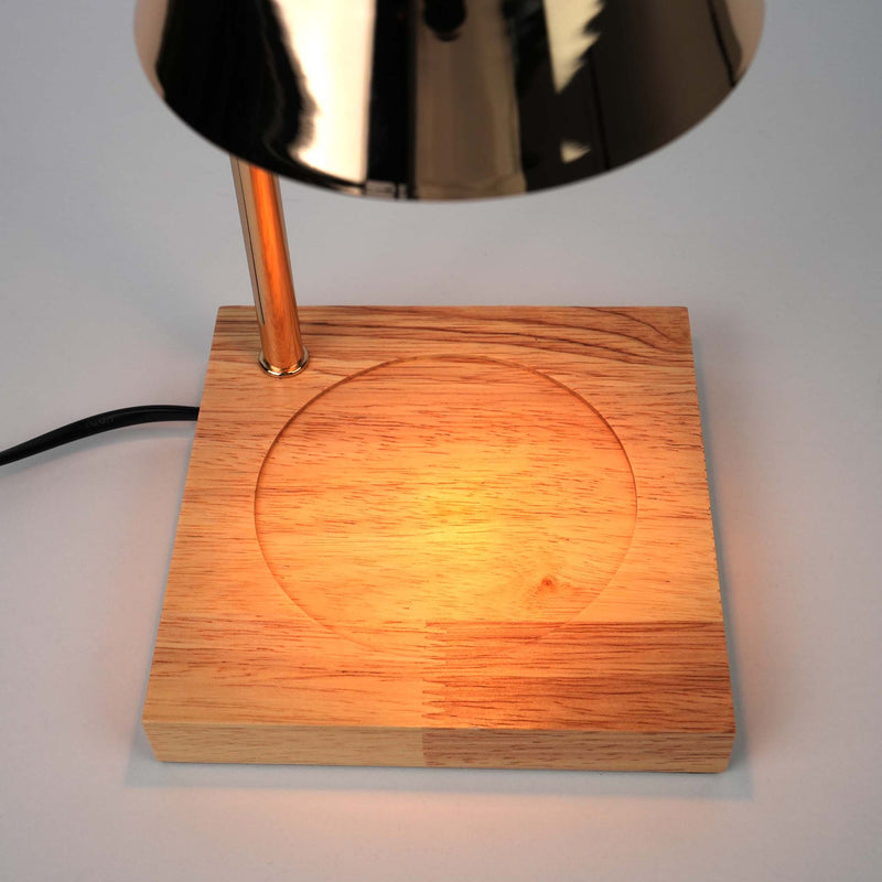 Aromatherapy Candle-Melting Lamp with Wooden Base
