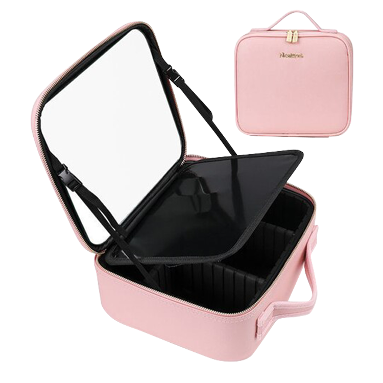 Cosmetic Travel Case With LED Mirror Browze