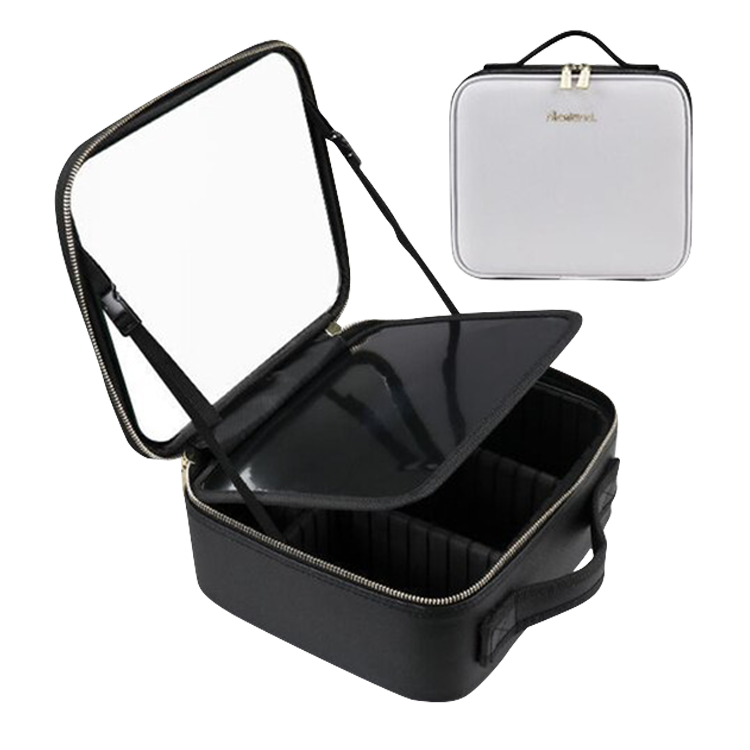 Cosmetic Travel Case With LED Mirror Browze
