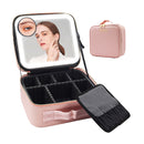 Cosmetic Travel Case With Magnify LED Mirror